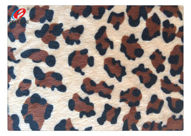 S Wave Brush Polyester Velvet Fabric Velboa Sofa Animal Printed