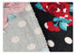 Flower Print Velvet 94 Polyester 6 Spandex Fabric For Blanket